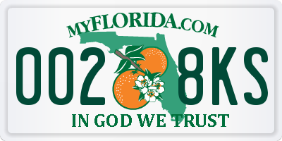 FL license plate 0028KS