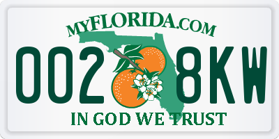 FL license plate 0028KW