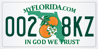 FL license plate 0028KZ