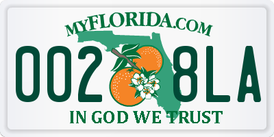 FL license plate 0028LA