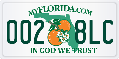 FL license plate 0028LC