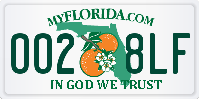 FL license plate 0028LF