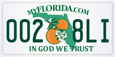 FL license plate 0028LI
