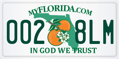 FL license plate 0028LM