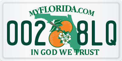 FL license plate 0028LQ