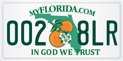 FL license plate 0028LR