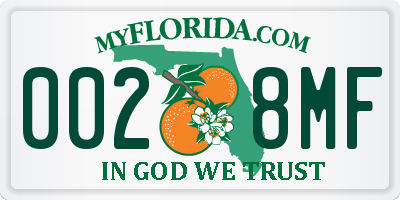 FL license plate 0028MF