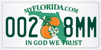 FL license plate 0028MM