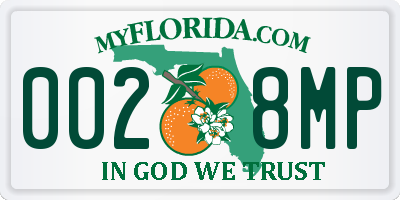 FL license plate 0028MP