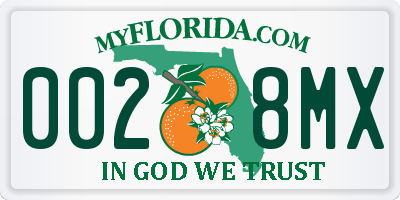 FL license plate 0028MX
