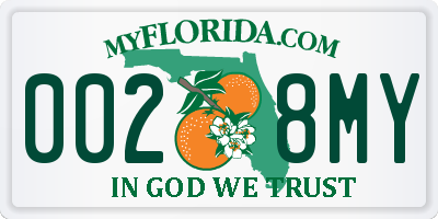 FL license plate 0028MY