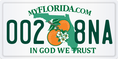FL license plate 0028NA