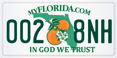 FL license plate 0028NH