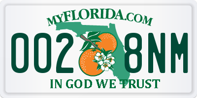 FL license plate 0028NM