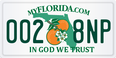 FL license plate 0028NP