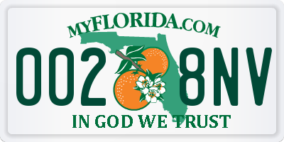 FL license plate 0028NV