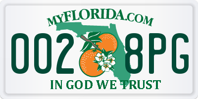FL license plate 0028PG