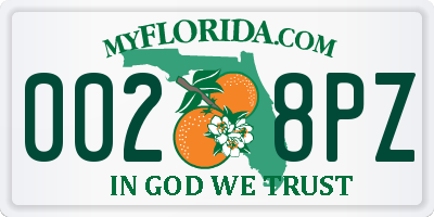 FL license plate 0028PZ