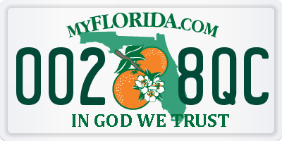 FL license plate 0028QC