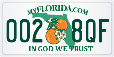 FL license plate 0028QF