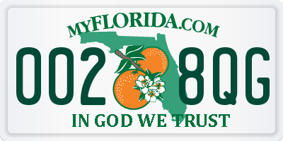 FL license plate 0028QG