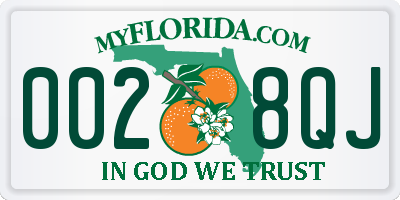 FL license plate 0028QJ