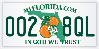 FL license plate 0028QL