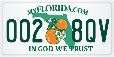 FL license plate 0028QV