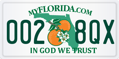FL license plate 0028QX