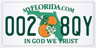 FL license plate 0028QY