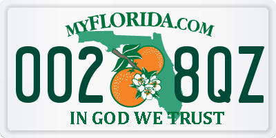 FL license plate 0028QZ