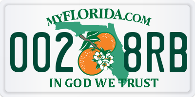 FL license plate 0028RB