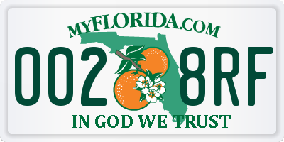 FL license plate 0028RF