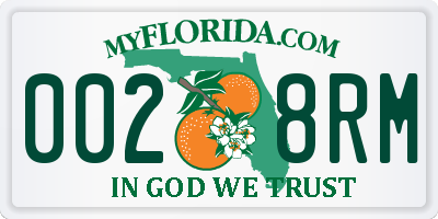 FL license plate 0028RM