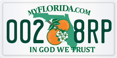 FL license plate 0028RP