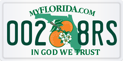 FL license plate 0028RS