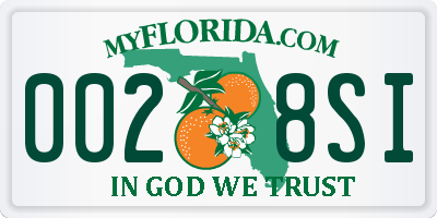 FL license plate 0028SI