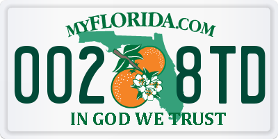 FL license plate 0028TD