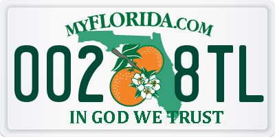 FL license plate 0028TL