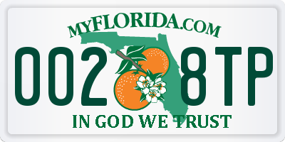 FL license plate 0028TP