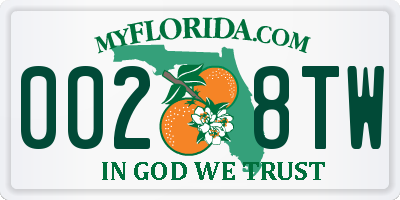 FL license plate 0028TW