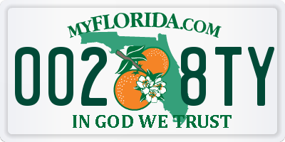 FL license plate 0028TY