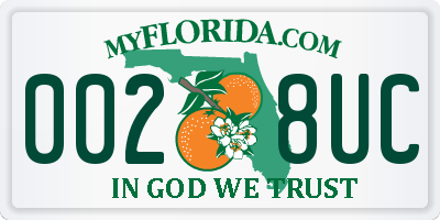 FL license plate 0028UC