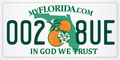 FL license plate 0028UE