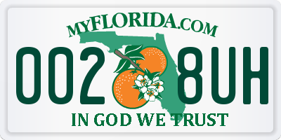 FL license plate 0028UH