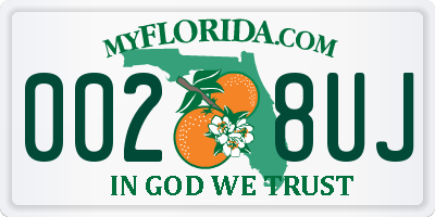 FL license plate 0028UJ