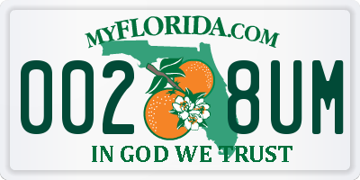 FL license plate 0028UM