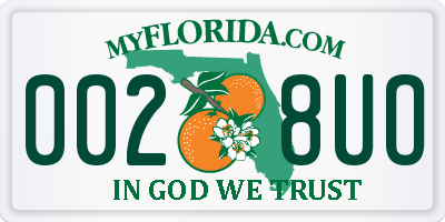 FL license plate 0028UO