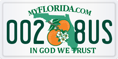 FL license plate 0028US