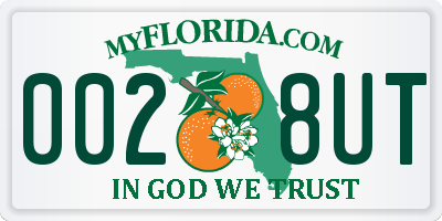 FL license plate 0028UT